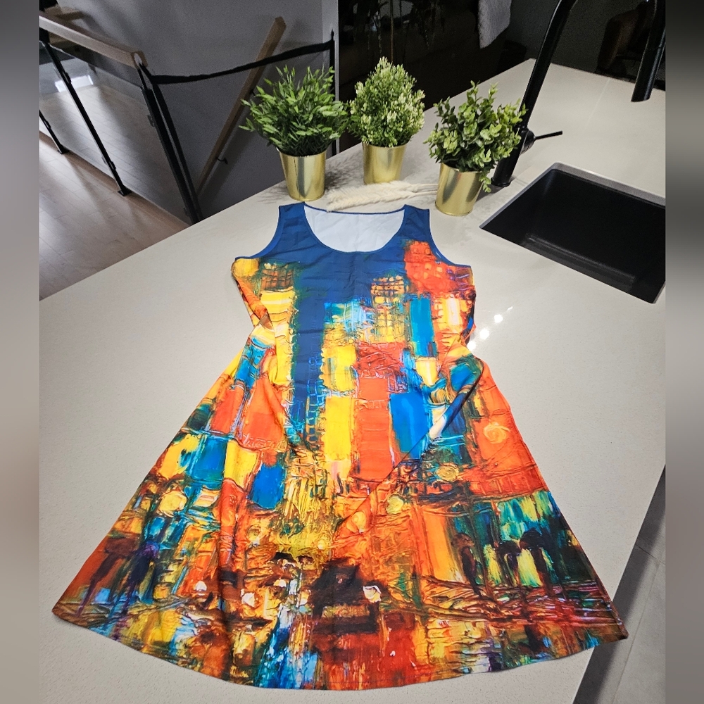 NWOT Coquette Robe Estivale Colorée